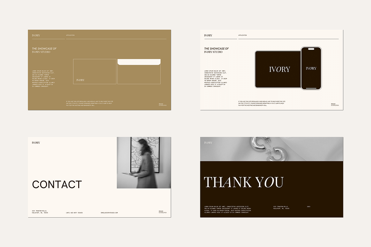 Ivory Brand Guidelines - PowerPoint, a Presentation Template by Sixtemp (Photo 2 of 7)