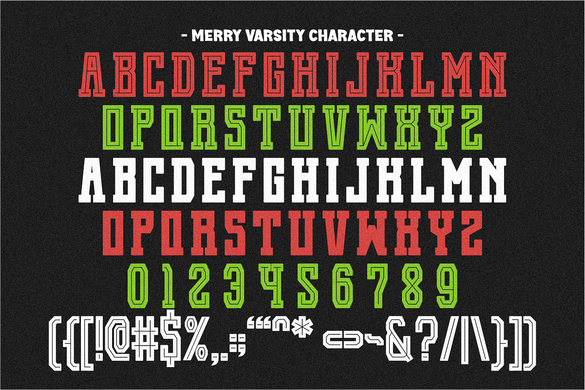 Merry Varsity - Retro Display, a Slab Serif Font by Pian45 Studio (Photo 8 of 8)
