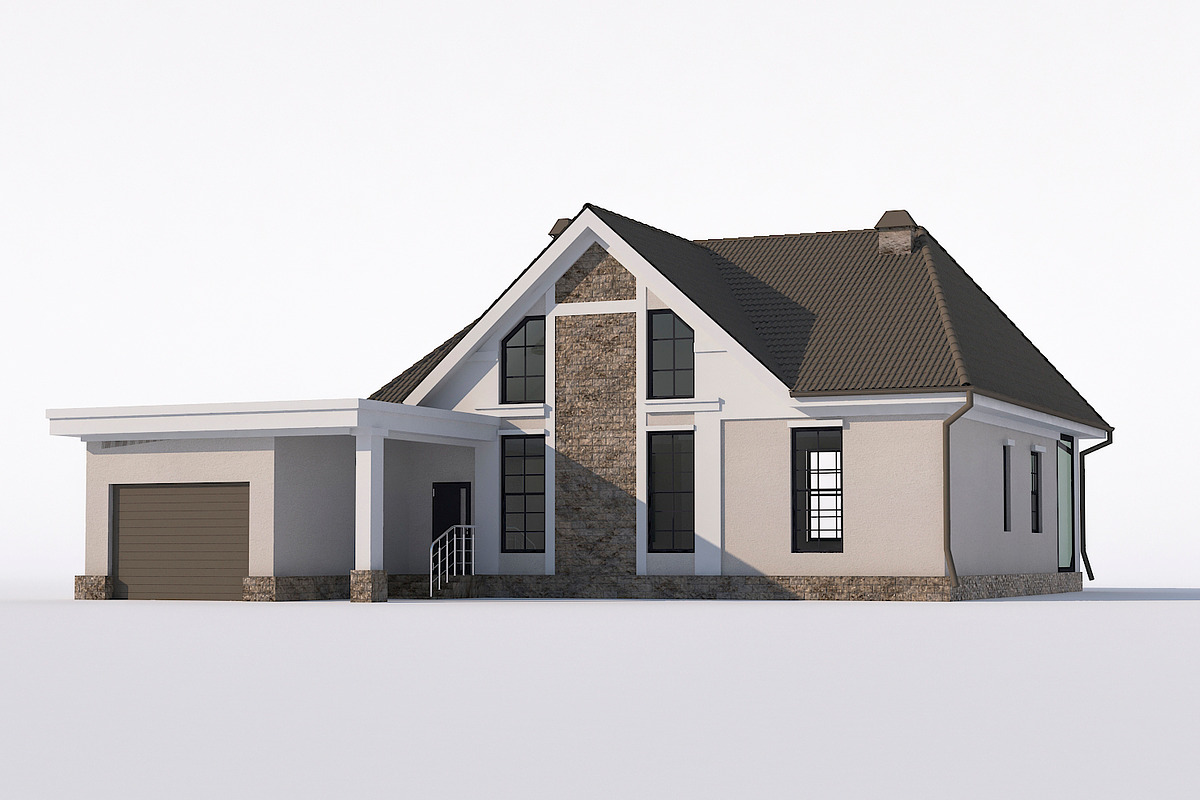 House with attic, an Architecture 3D Model by profdesign (Photo 11 of 18)