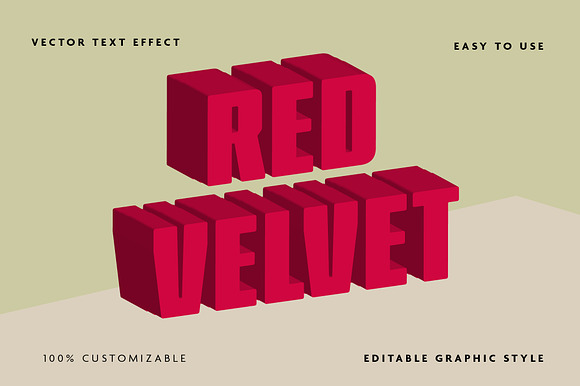Bold Geometric 3D Text Effect preview 3