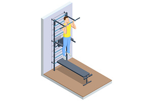Isometric vector illustration of a, a Sport Illustration by Golden Sikorka