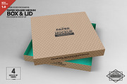 Medium Square Paper Box&Lid Mockup, a Cups & Container Mockup by INCDesign (Thumbnail 1 of 7)