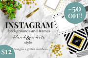 Instagram Templates Black&White, a Social Media Template by Instagram templates E.B. (Thumbnail 1 of 4)