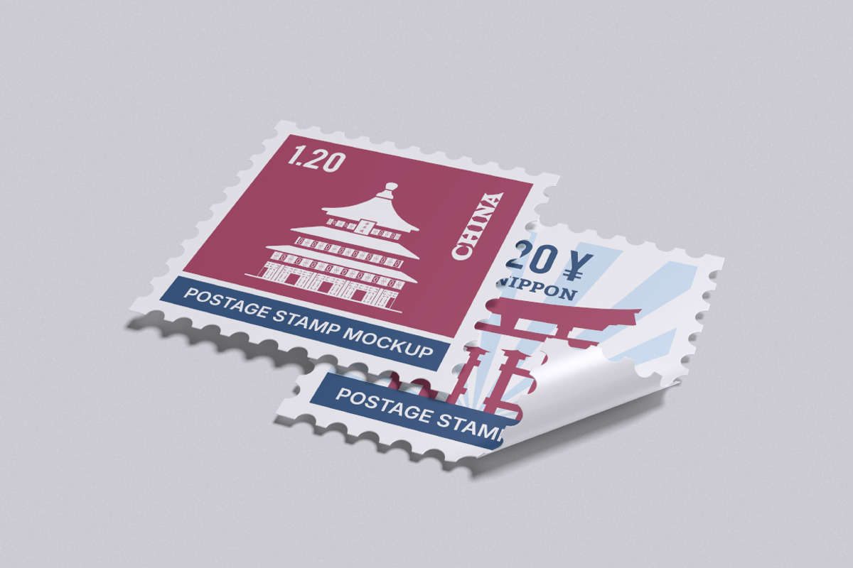 Postage Stamp Mockup Bundle Set, an Advertising Mockup by Rielismee (Photo 4 of 5)