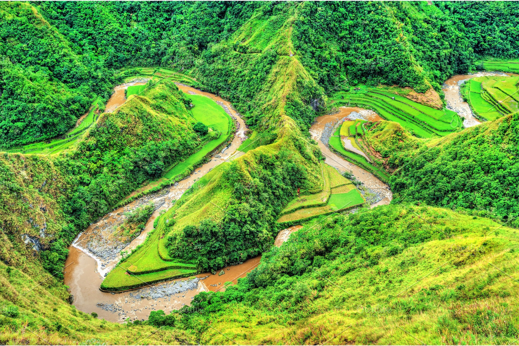 The snake river at ducligan ifugao stock photo containing river and banaue, a Nature Photo by Leonid Andronov