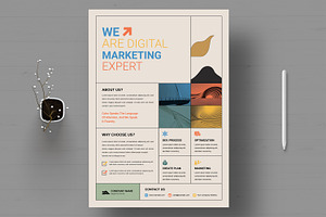Business Flyer with Colorful Accents, a Flyer Template by MightyDesign