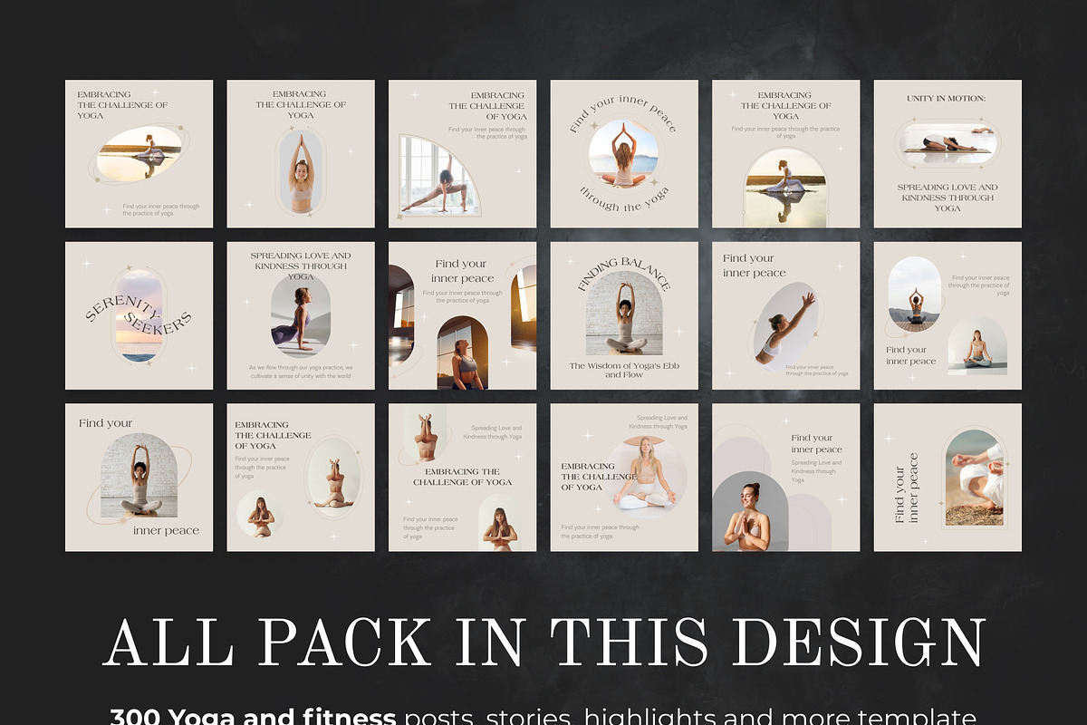 Yoga Instagram Highlight Covers, a Social Media Template by VeliusCreativeStudio (Photo 9 of 9)