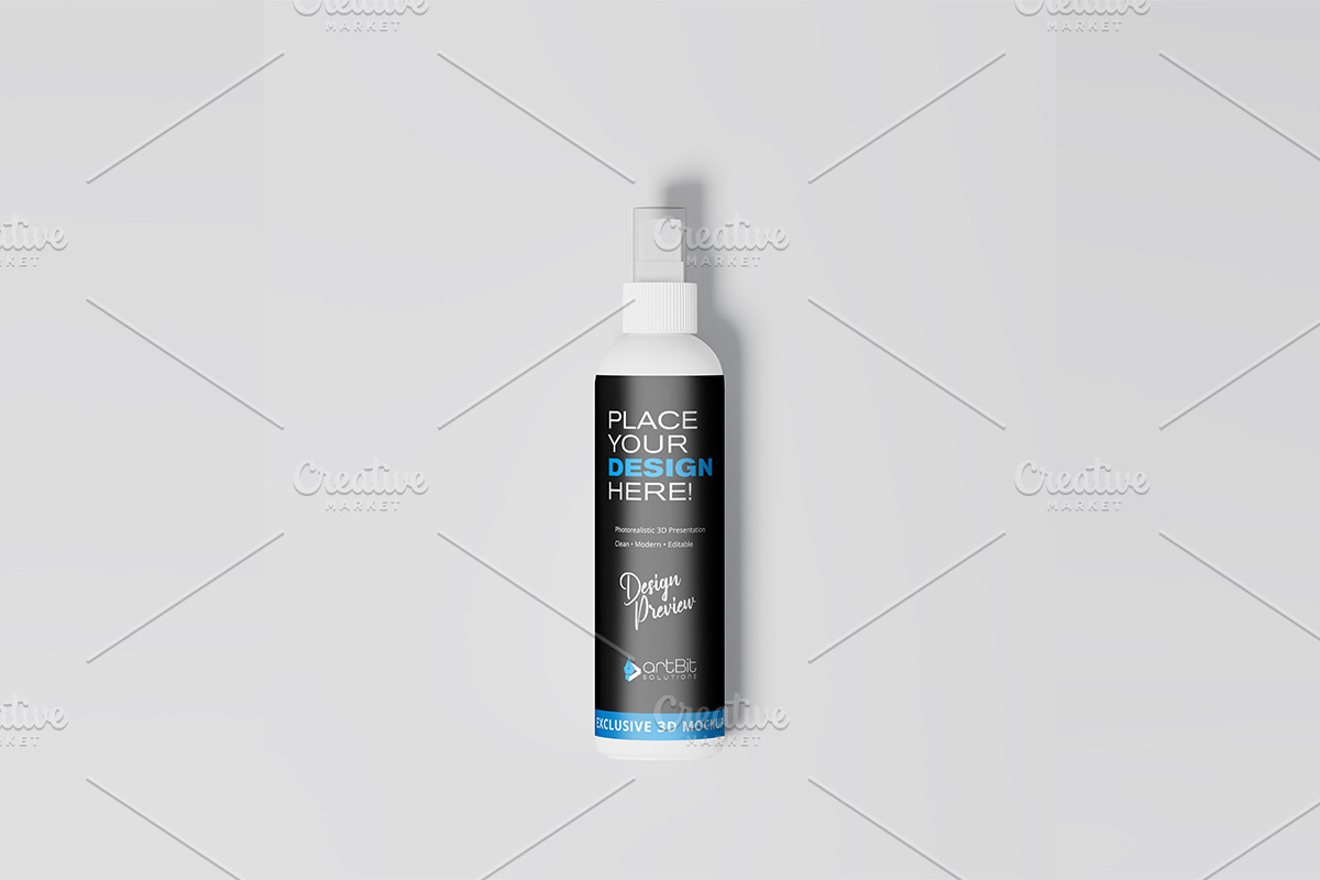 Plastic Spray Bottle Mockup, a Cups & Container Mockup by artBit Design Studio (Photo 4 of 4)