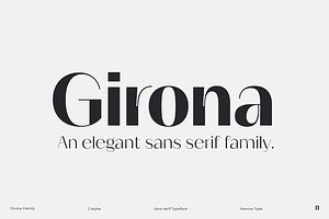 Girona Typeface Elegant Sans Serif