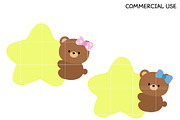 Cute Bear with Star SVG, an Illustration by TheHitShop (Thumbnail 4 of 10)