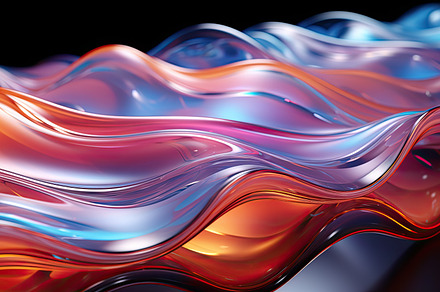 3D wavy abstract background, Sculptu, a Photo by SaroStock