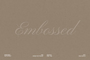 Embossed Paper Text Effect, a Packaging Mockup by Feel This (Thumbnail 1 of 5)