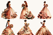 Rose Gold Brides Clipart Bundle, a Person Illustration by Design Scotch (Thumbnail 2 of 9)