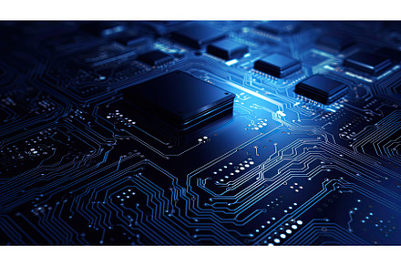 digital navy blue technology, a Technology Photo by pikepicture