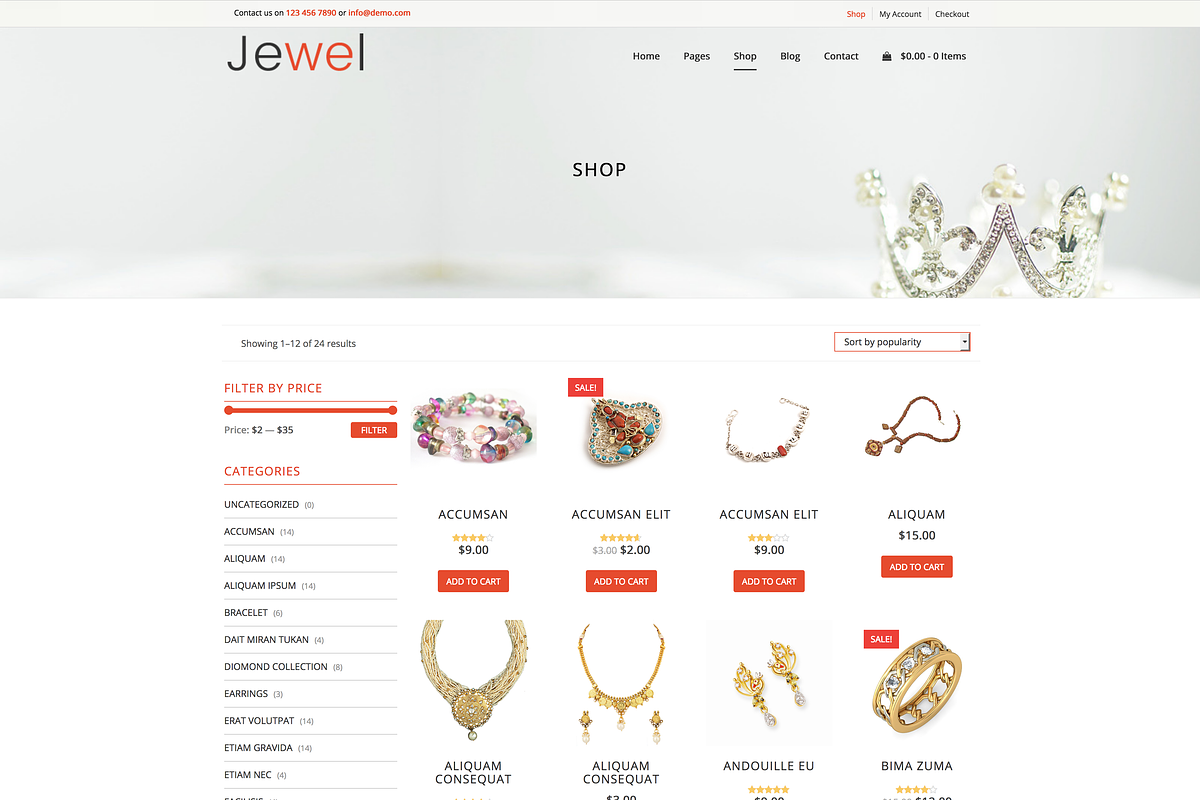 Jewelry WooCommerce WordPress Themes, a WordPress Template by MultipurposeThemes (Photo 2 of 2)