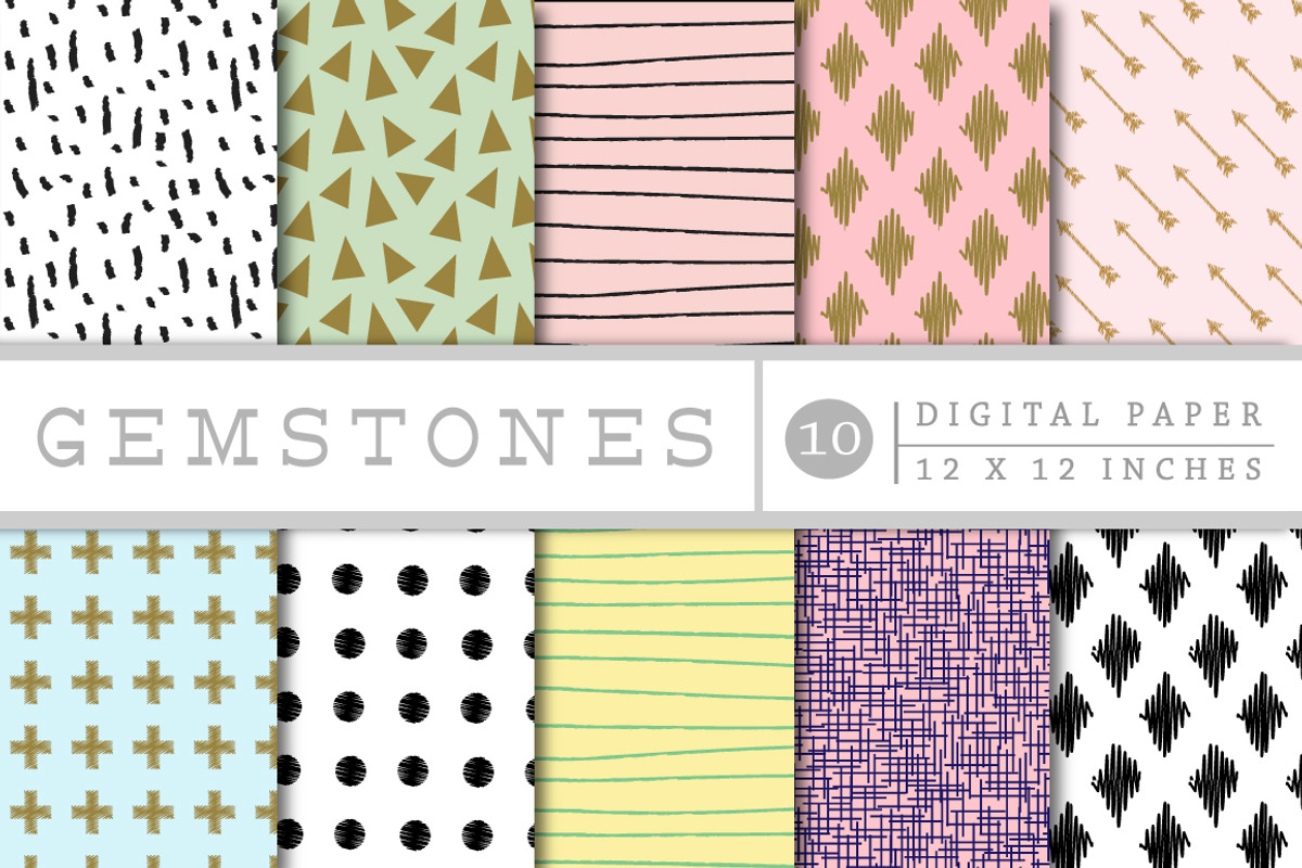 Gemstones Backgrounds, a Pattern Graphic by Clover & Lilly (Photo 5 of 5)
