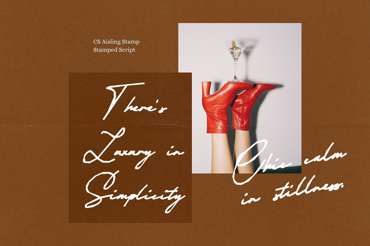 CS Aisling Stamp, a Script Font by Craft Supply Co. (Photo 5 of 7)