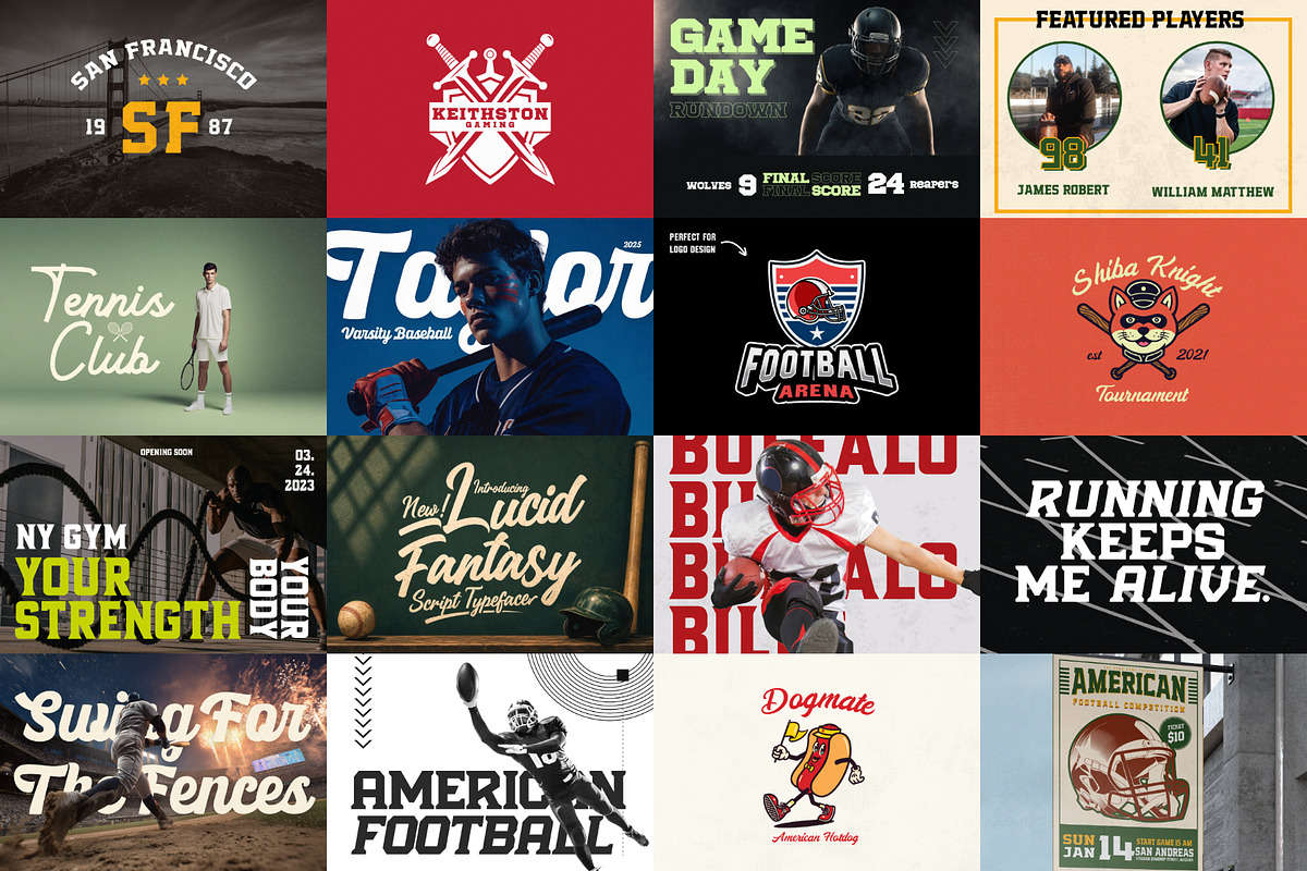 Baseball Font Bundle - 20 Fonts!, a Script Font by HipFonts (Photo 5 of 12)