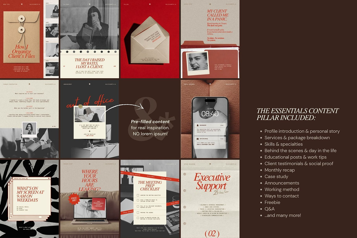 Bold Red Canva Instagram Template, a Social Media Template by And Done Studio (Photo 6 of 8)