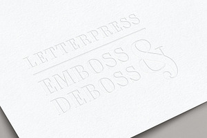 Letterpress Emboss & Deboss Mockup