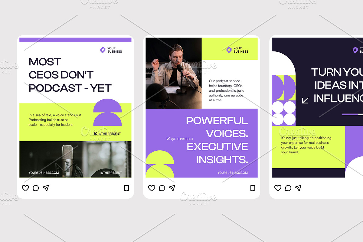 Business Podcast - Instagram Post, a Social Media Template by Izdihaar_Studio (Photo 2 of 4)