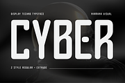 Cyber Techno - Modern Logo Font, a Sans Serif Font by Nirmana Visual (Thumbnail 1 of 9)