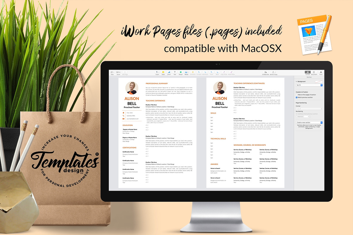 Teacher CV Format / Resume - Alison, a Resume Template by Templates Design Co. (Photo 10 of 17)