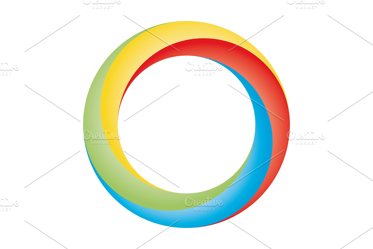 Orbit icon. Rounded vector ring, a Technology Illustration by pytyczech
