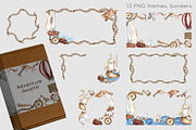 Nautical watercolor clipart, an Illustration by Kate Lanbina (Thumbnail 6 of 12)