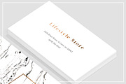 White Marble + Copper Business Card, a Business Card Template by Human-made. Made to feel. (Thumbnail 3 of 4)