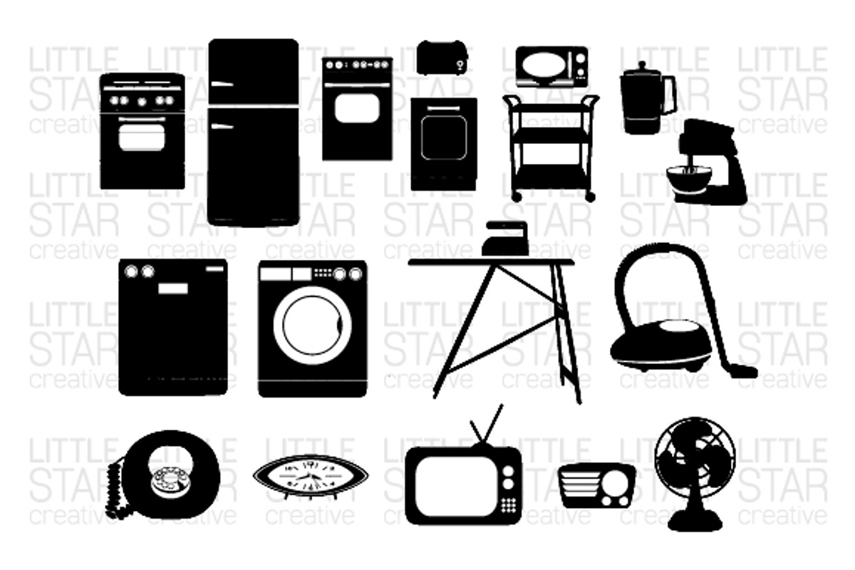 Mid Century Mod Appliance Graphics, an Icon by Little Star Creative (Photo 3 of 3)