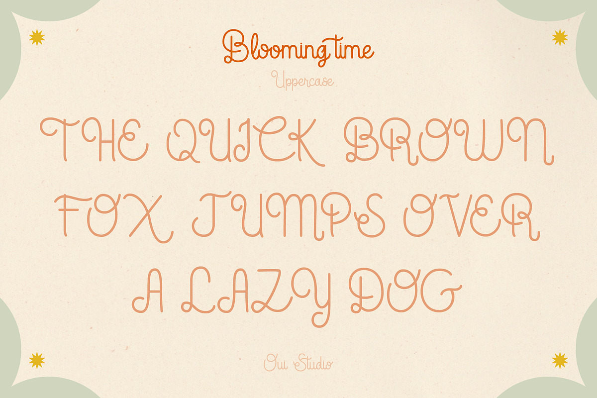Blooming Time Font, a Script Font by Oui Studio (Photo 2 of 12)