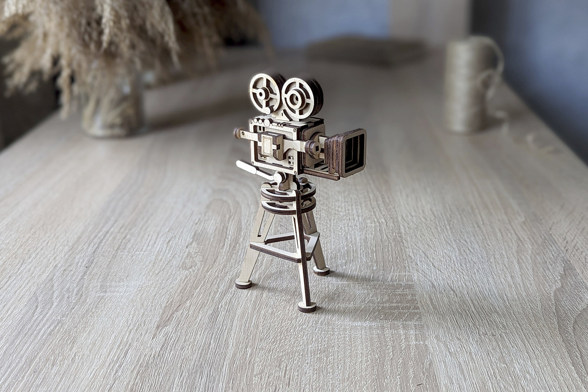 Retro Video Camera - Laser Cut File, an Object Graphic by VectorPainter (Photo 6 of 16)