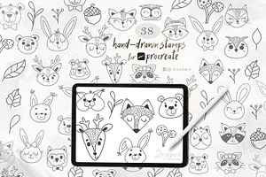 Woodland Animal 38 Stamp Brushes 010