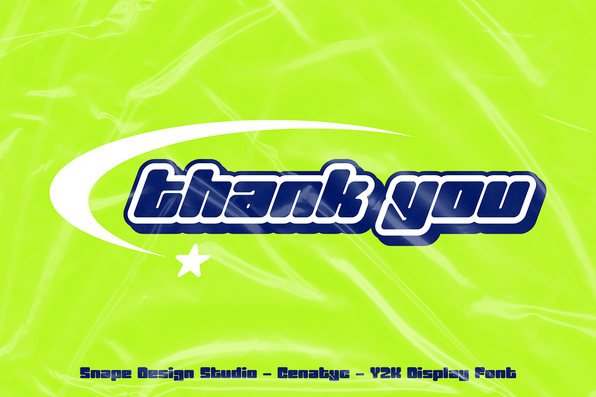 Cenatyc - Y2K Font, a Font by Snape Design Studio (Photo 5 of 5)