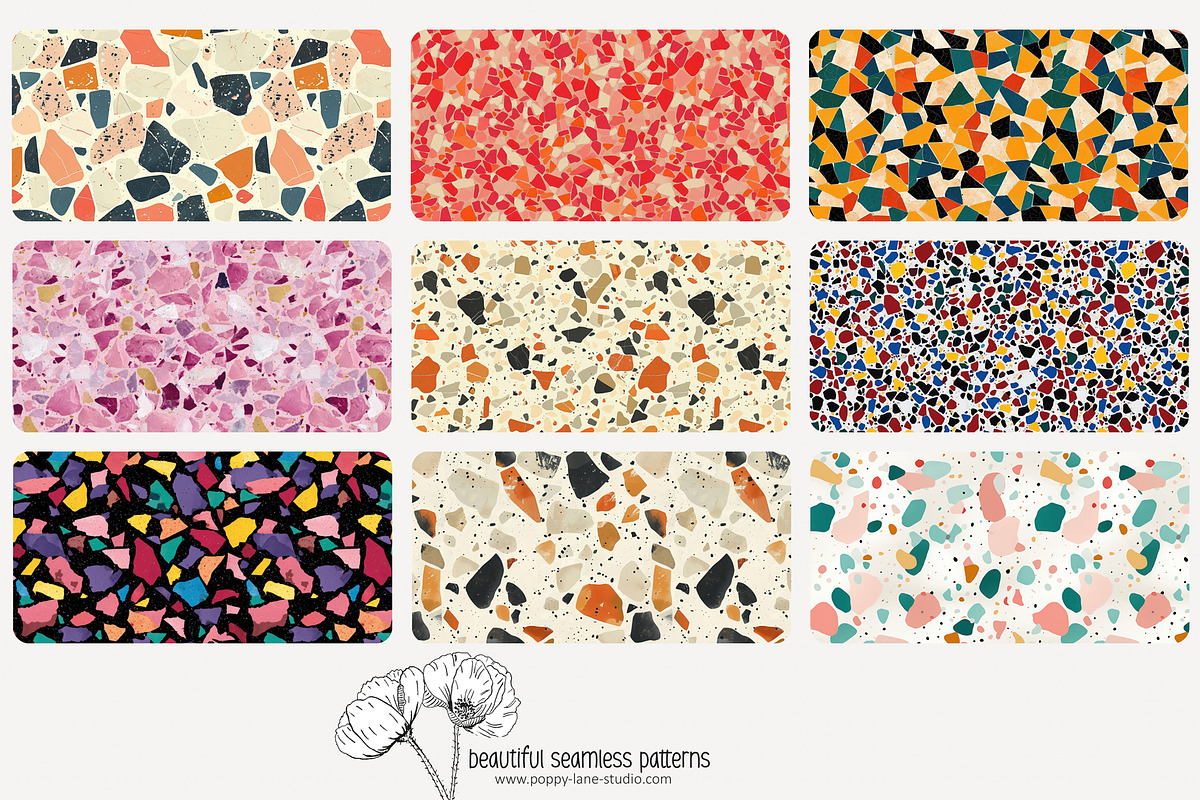 70 terrazzo seamless pattern, a Pattern Graphic by Poppy Lane Studio (Photo 9 of 10)