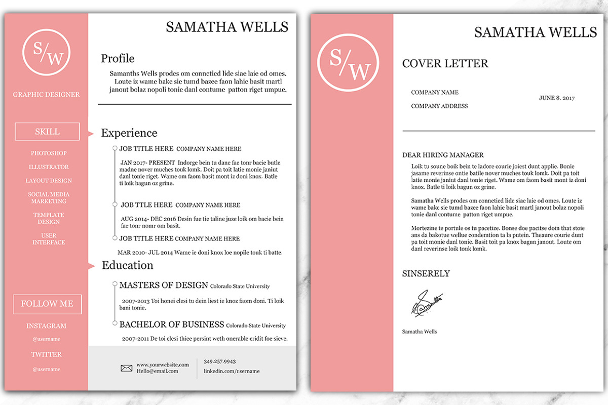 Pink Crush Resume, a Resume Template by Jo-Lou Design (Photo 2 of 3)