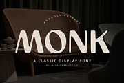 Monk - Display Font, a Script Font by Alpaprana (Thumbnail 1 of 10)