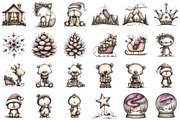 North Christmas Watercolor Clipart, an Illustration by Sublimation Artist (Thumbnail 2 of 6)