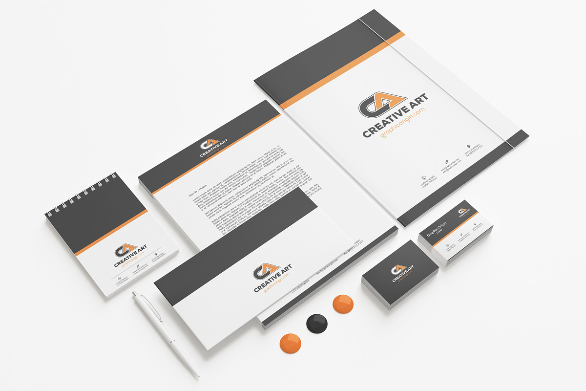 Branding Identity, a Stationery Template by Graphic Origin (Photo 2 of 11)