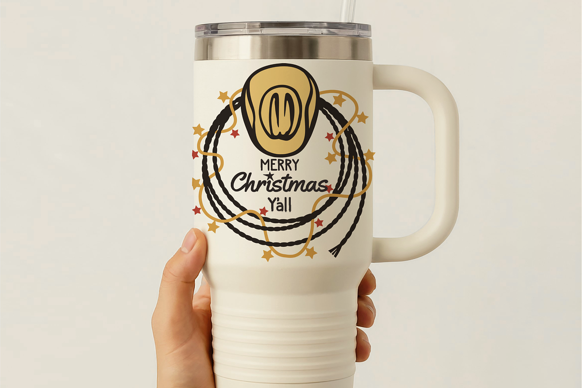 Cowboy Christmas Western Bundle SVG, a Seasonal Illustration by TanchaArt (Photo 7 of 9)