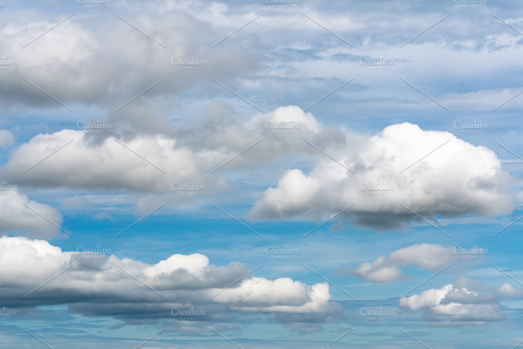 Cloud floating across sunny blue sky, a Nature Photo by Alexander-Piragis