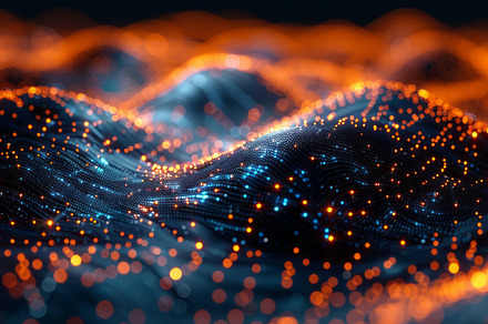 Abstract Blue and Orange Wave, a Background Photo by ImageMir