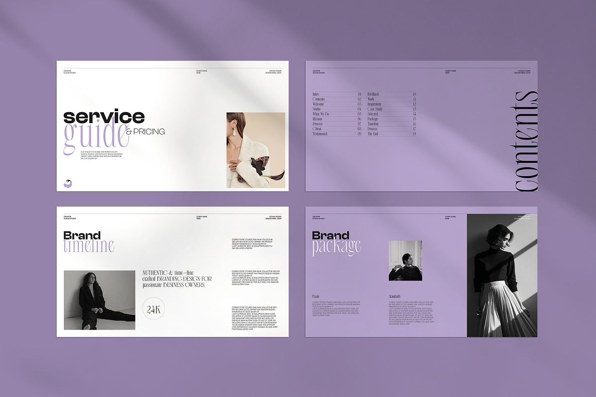 OCEAN | Service & Pricing Guide, a Presentation Template by evgenystudio (Photo 3 of 10)