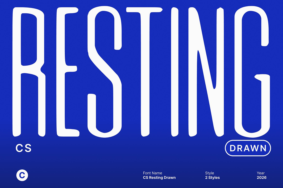 CS Resting Drawn, a Sans Serif Font by Craft Supply Co. (Photo 1 of 8)