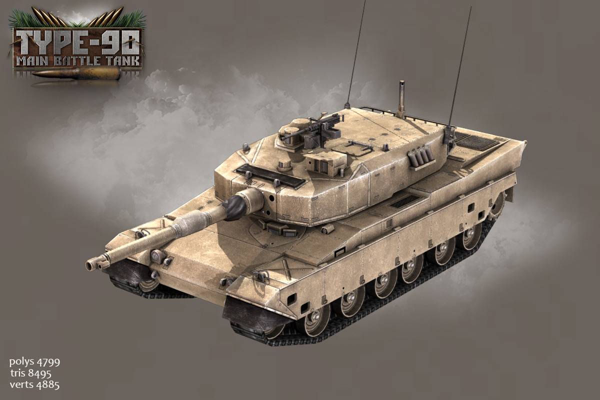 Type-90 Main Battle Tank, a Cars & Vehicle 3D Model by Beatheart Creative Studio (Photo 8 of 14)