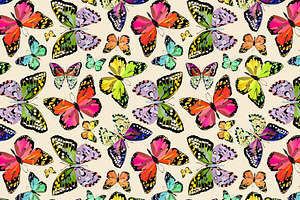 Butterflies Seamless Pattern