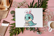 Cute Easter T-Rex Dinosaur PNG., an Animal Illustration by KennedyStudio (Thumbnail 5 of 5)