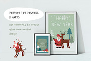 The Santa Trio clipart Collection, an Illustration by svetlatek (Thumbnail 9 of 10)