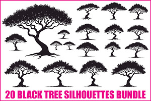 Wild Forest Tree Clipart Set, an Illustration by balal